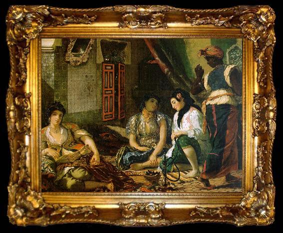 framed  Eugene Delacroix Woman of Algiers in their Apartment, ta009-2